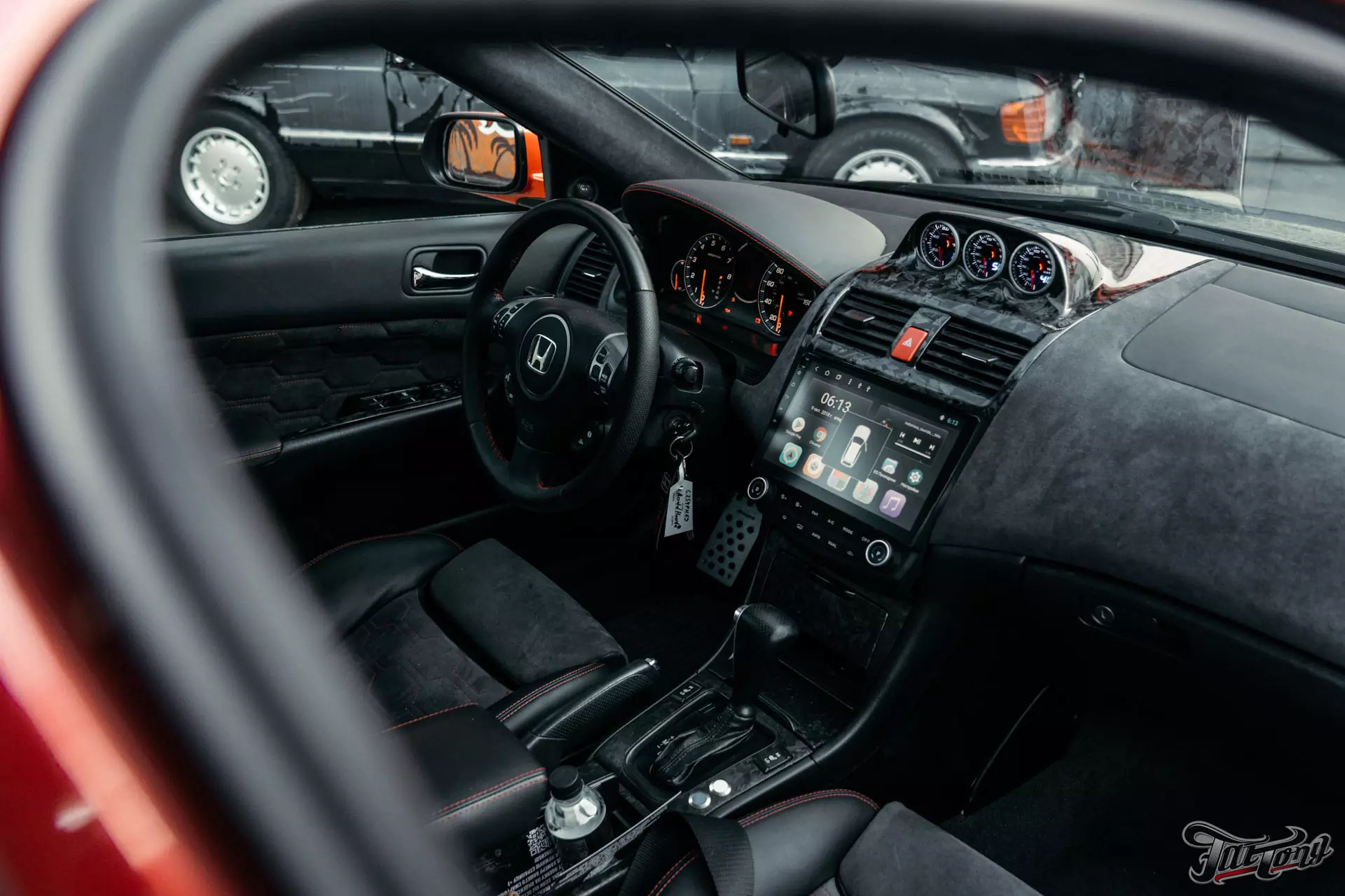 Honda Accord. Макетные работы. Кованый карбон в салоне